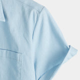 Solid Color Short-Sleeve Shirt