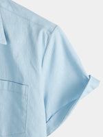 Solid Color Short-Sleeve Shirt