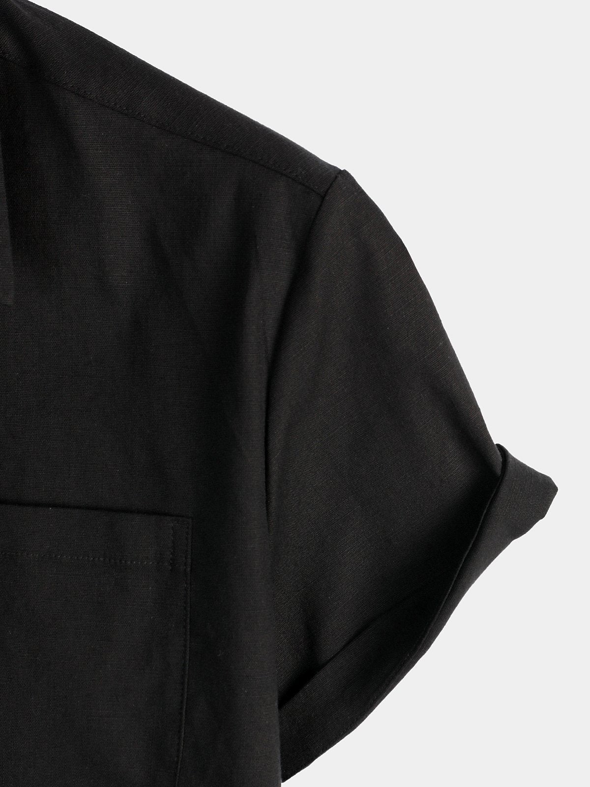 Solid Color Short-Sleeve Shirt