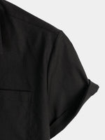Solid Color Short-Sleeve Shirt