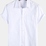 Solid Color Short-Sleeve Shirt