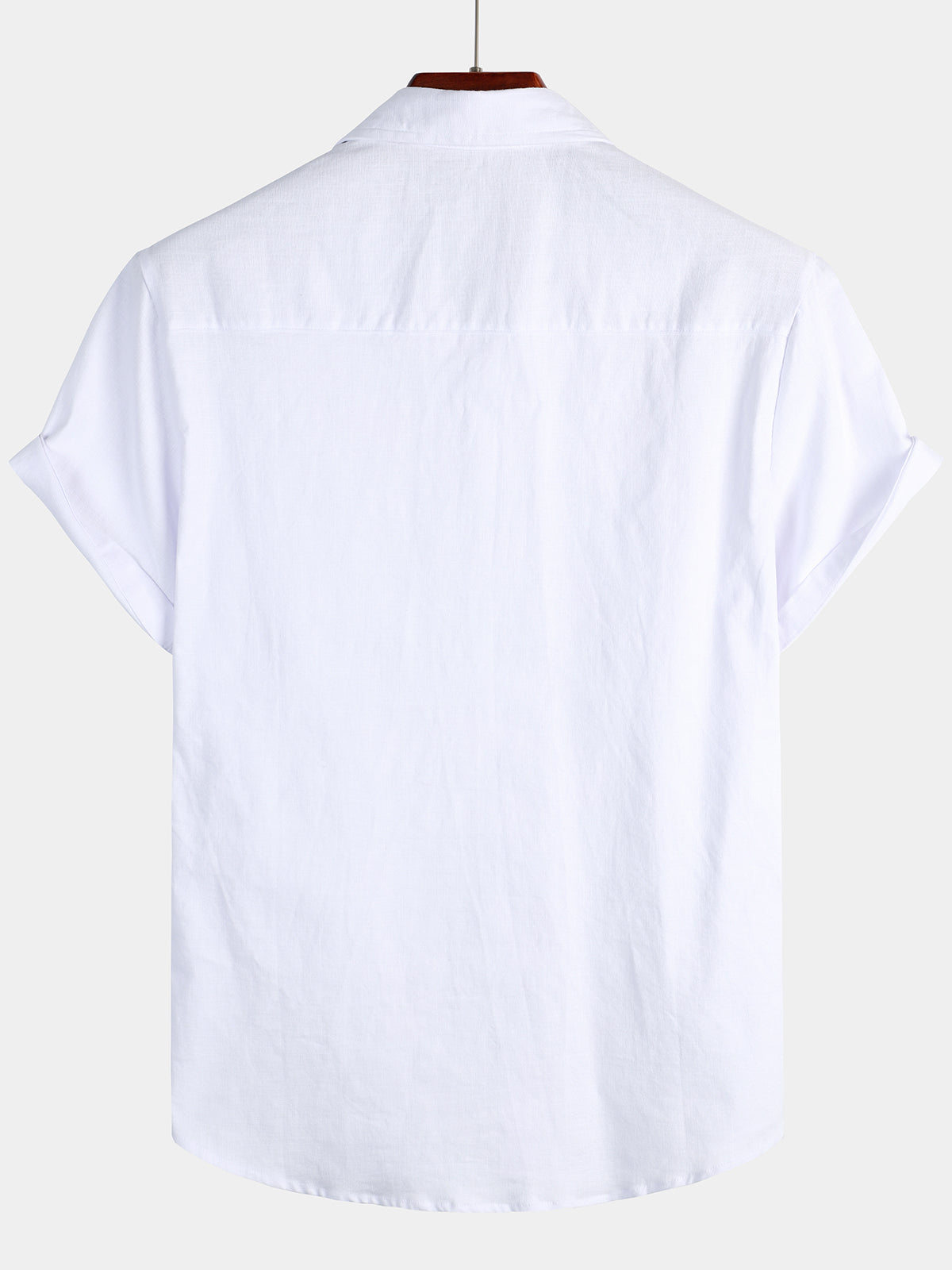 Solid Color Short-Sleeve Shirt