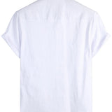 Cotton Casual Shirt with Short Sleeves for Men
