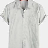 Solid Color Short-Sleeve Shirt