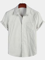 Solid Color Short-Sleeve Shirt