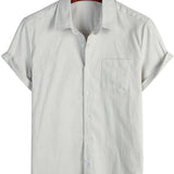 Cotton Casual Shirt with Short Sleeves for Men