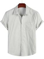Cotton Casual Shirt with Short Sleeves for Men
