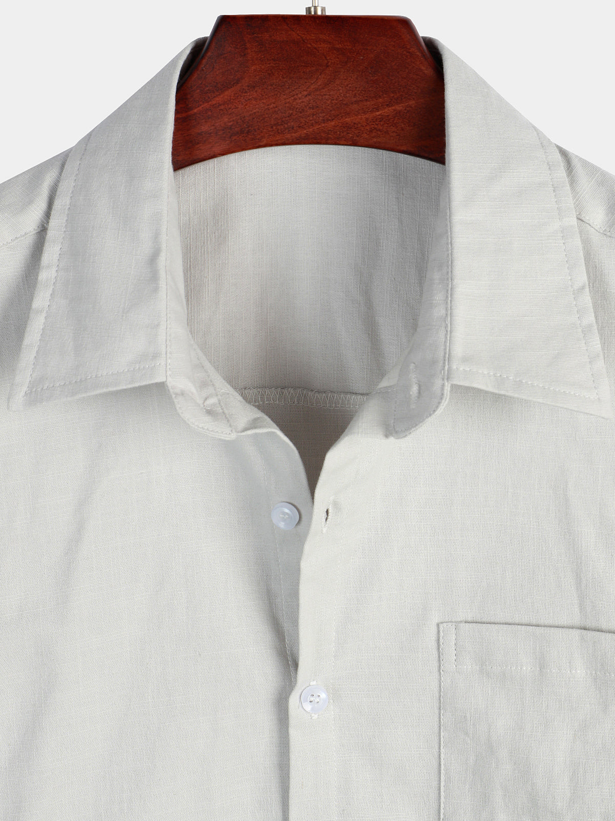 Solid Color Short-Sleeve Shirt