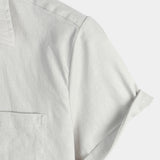 Solid Color Short-Sleeve Shirt