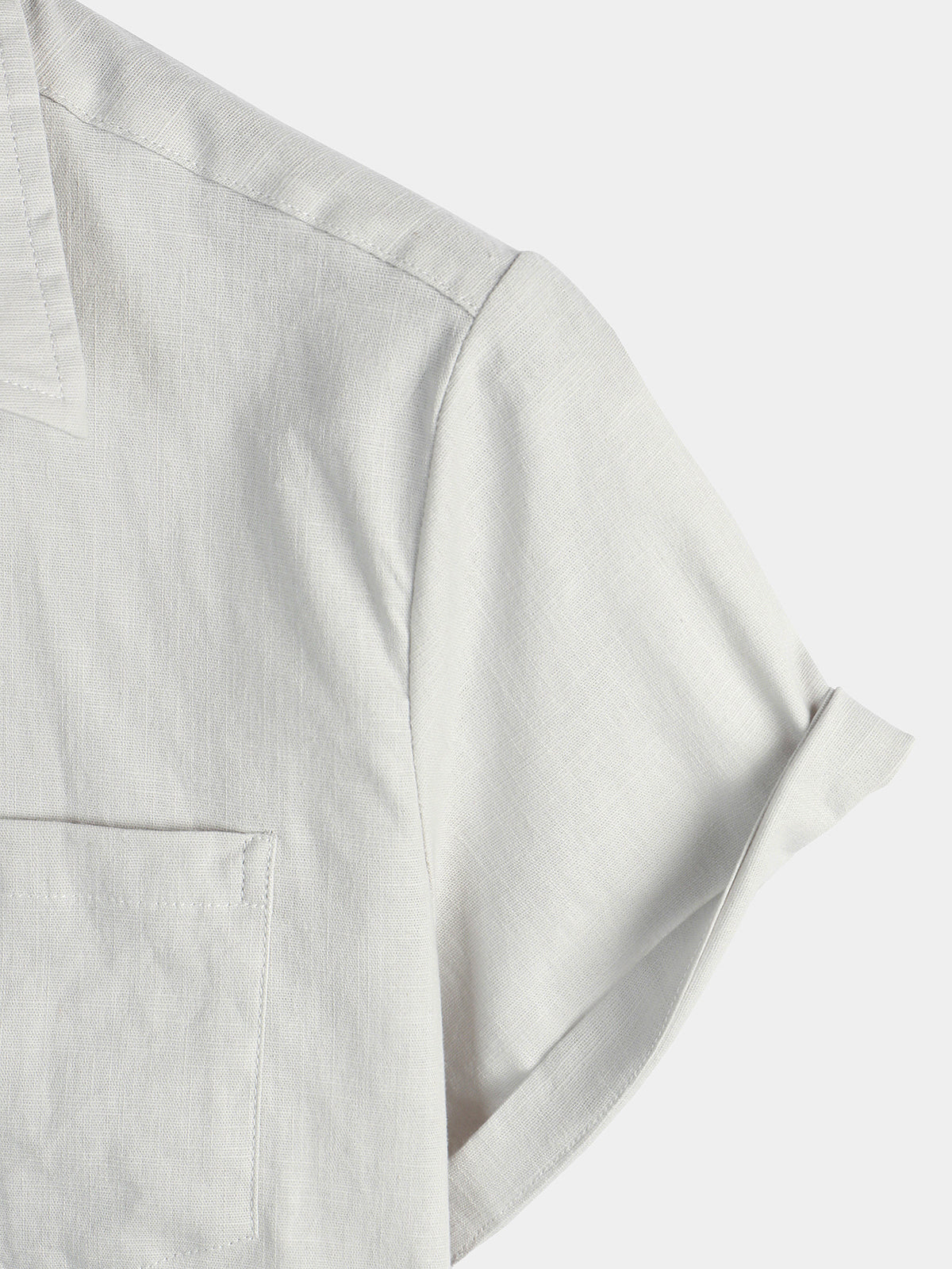 Solid Color Short-Sleeve Shirt