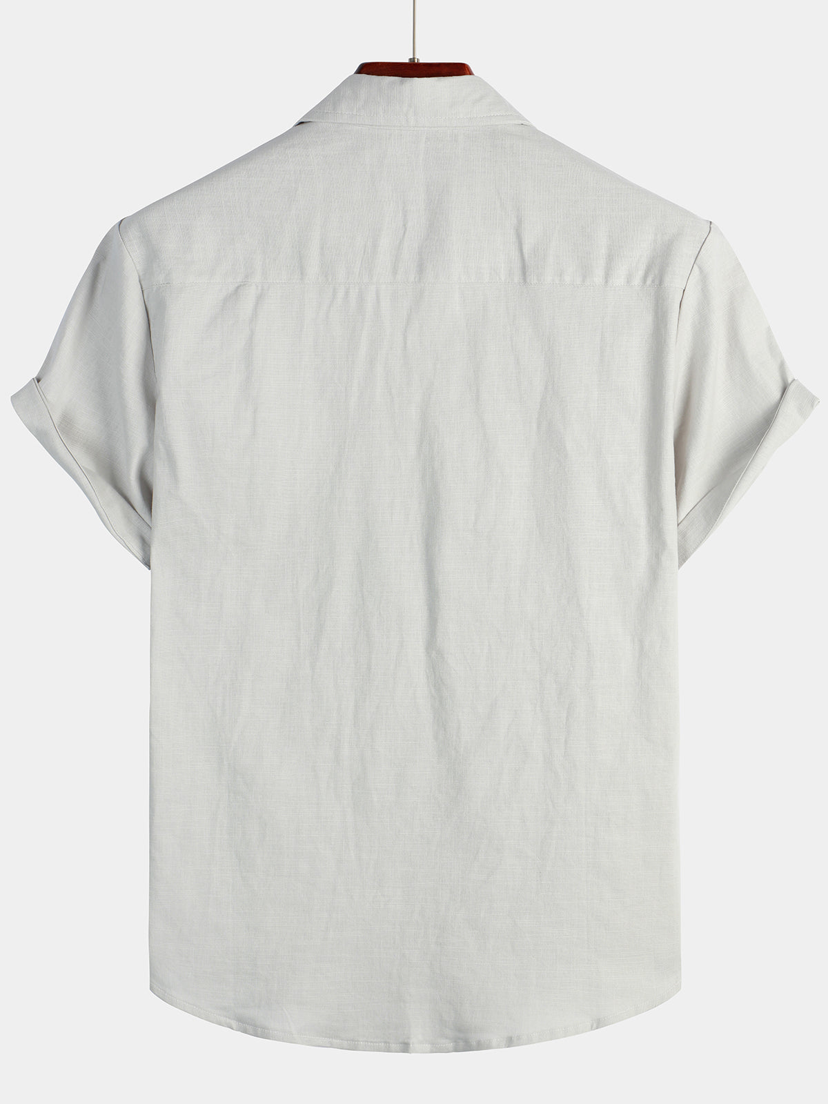 Solid Color Short-Sleeve Shirt