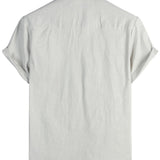 Cotton Casual Shirt with Short Sleeves for Men