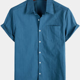 Solid Color Short-Sleeve Shirt