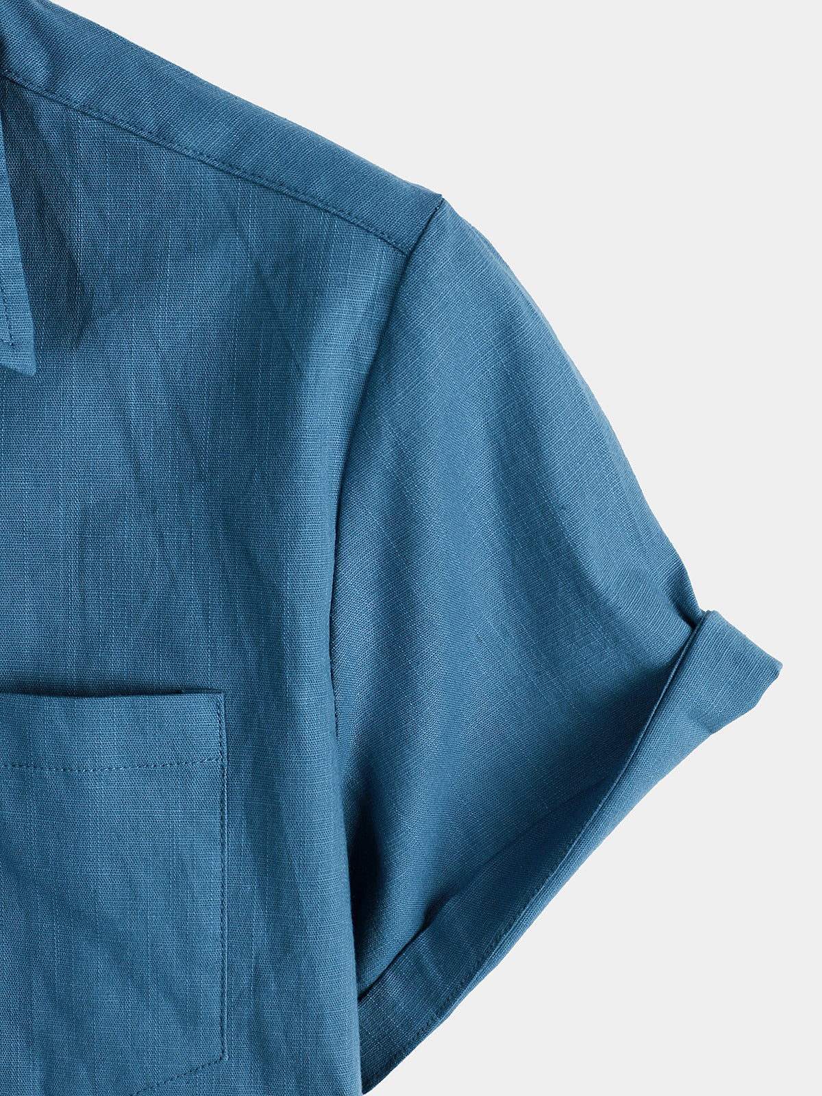 Solid Color Short-Sleeve Shirt
