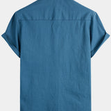 Solid Color Short-Sleeve Shirt