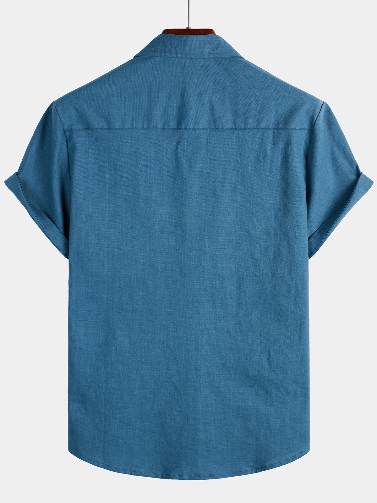 Solid Color Short-Sleeve Shirt
