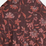 Casual Summer Graphic Botanical Print Lightweight Short Sleeve Shirt