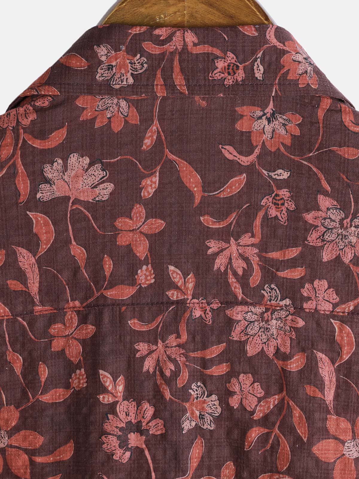 Casual Summer Graphic Botanical Print Lightweight Short Sleeve Shirt