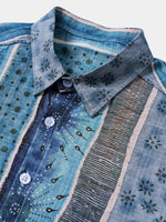 Striped Button-Up Casual and Breathable Short Sleeve Shirt