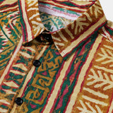 Tribal Stripe Vintage Style Casual Short Sleeve Shirt
