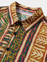 Tribal Stripe Vintage Style Casual Short Sleeve Shirt