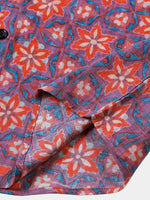 Lightweight Casual Vintage Floral Pattern Short Sleeve Shirt