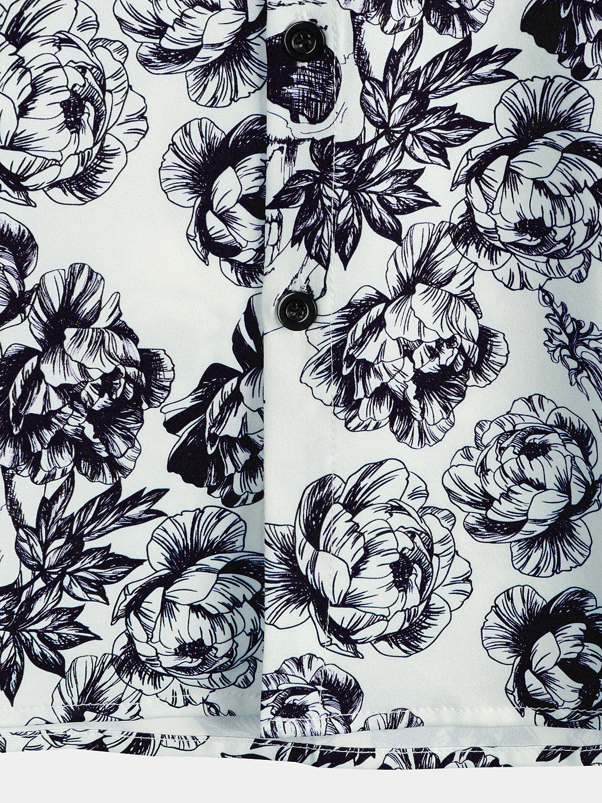 Black Short Sleeve Shirt with Floral Skull Print and Punk Rock Crown
