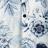 Cotton Casual Shirt with Short Sleeves, Button and Skull Pattern for Men