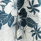100% Hawaiian Floral Button-Up Beach Shirt, Short Sleeves