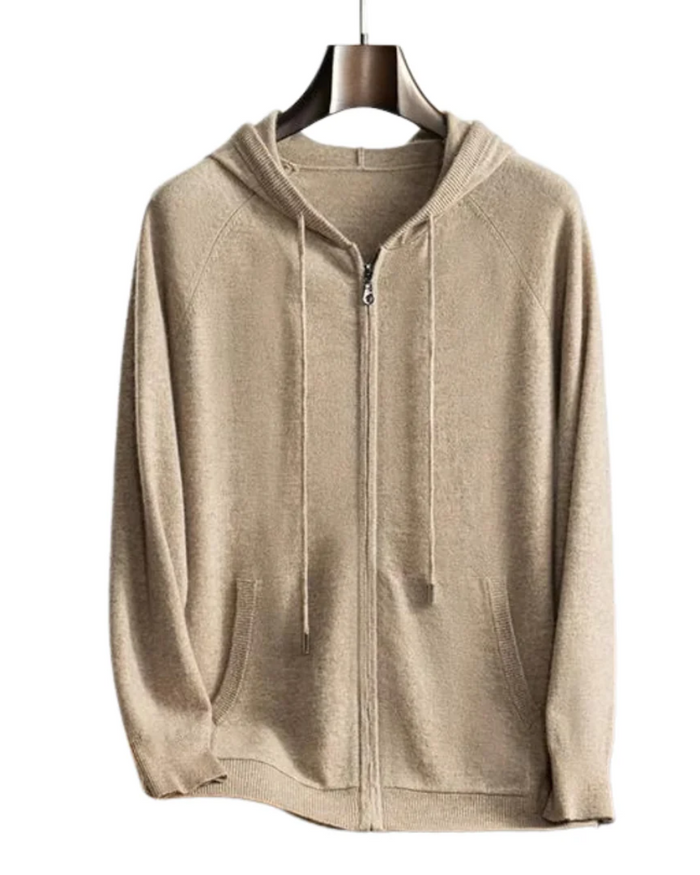 Courchevel Men's Cashmere Vest, Hood