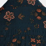 Men's Summer Cotton Short-Sleeve Shirt with Buttons, Floral, Navy