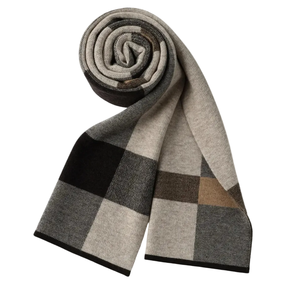 Classic Men's Plaid Scarf Highgate Khaki