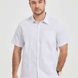 Solid Color Short-Sleeve Shirt