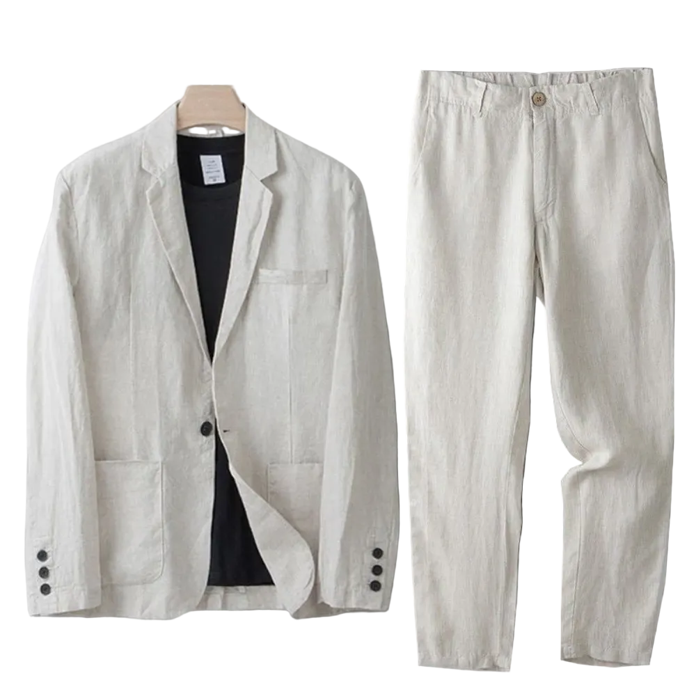 Mariusz - Elegant Linen Set Beige