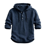 Adam – Linen Hooded Shirt