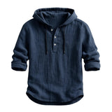 Adam – Linen Hooded Shirt