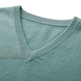 Wool Sweater with V-Neckline