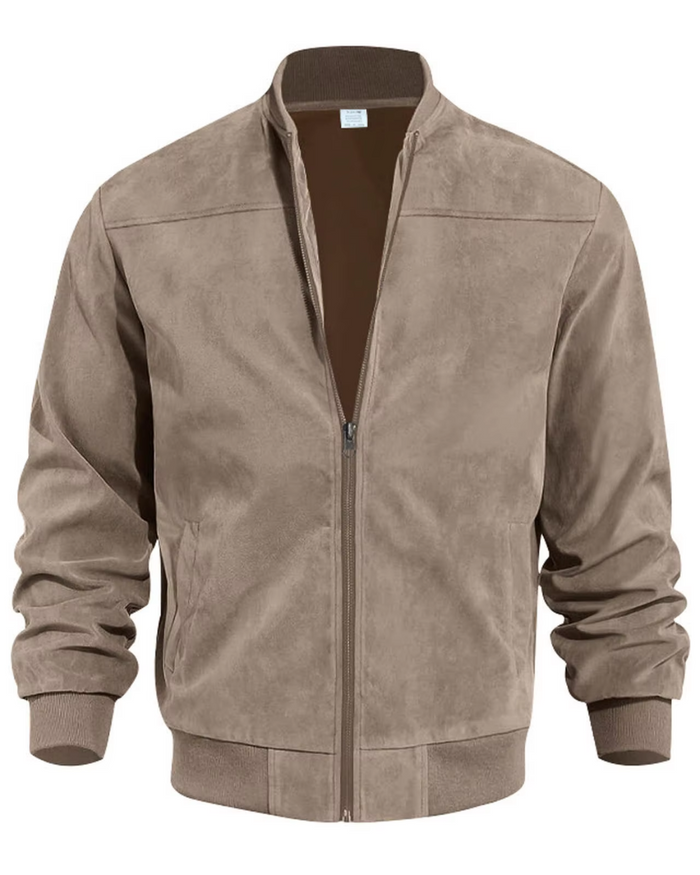 Men's Bomber Jacket, Brown and Navy