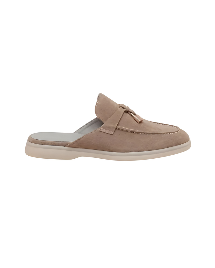 Beige Suede Mediterranean Mules