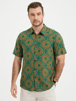 Short-Sleeve Retro Button-Up Summer Disco Vintage 70s Shirt