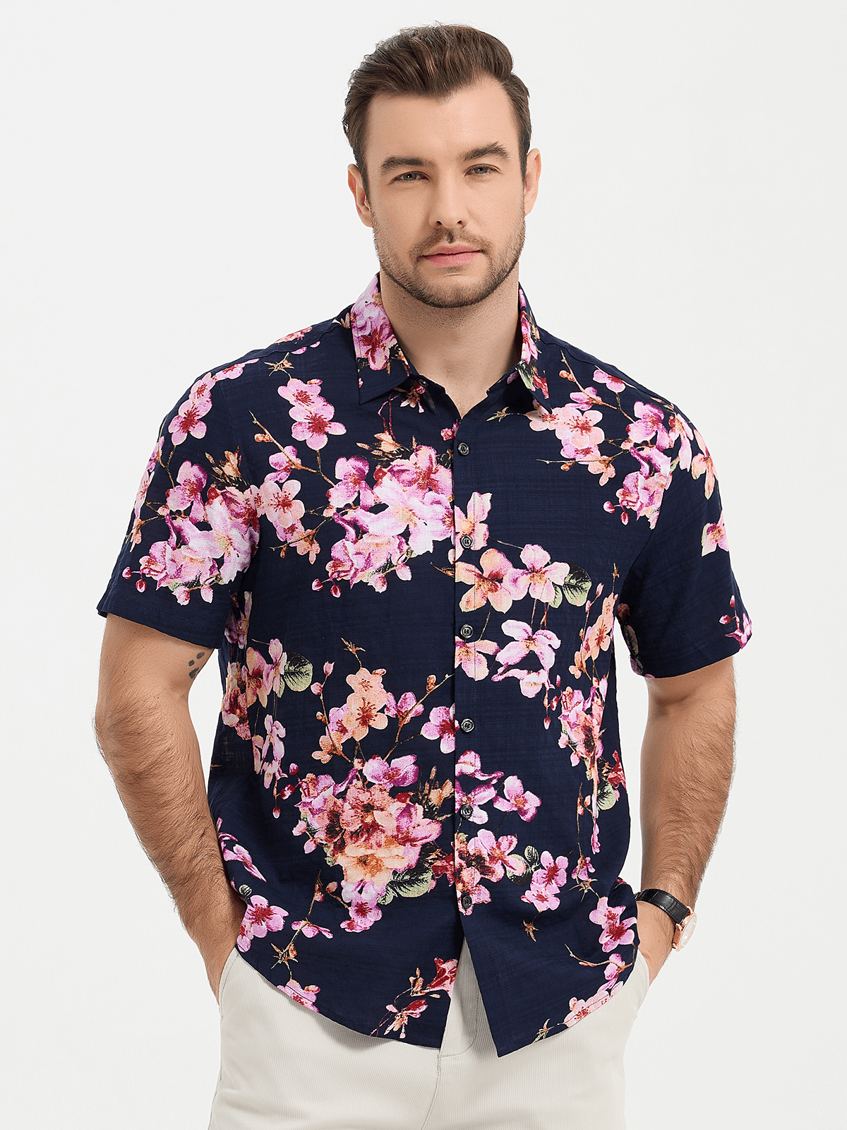 Hawaiian Tropical Floral Print Shirt