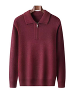 Gstaad Cashmere Sweater with Quarter Zip