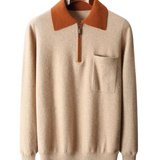 Castelle Cashmere Zip-Up Polo