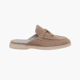 Mediterraneo Men's Suede Mules, Beige
