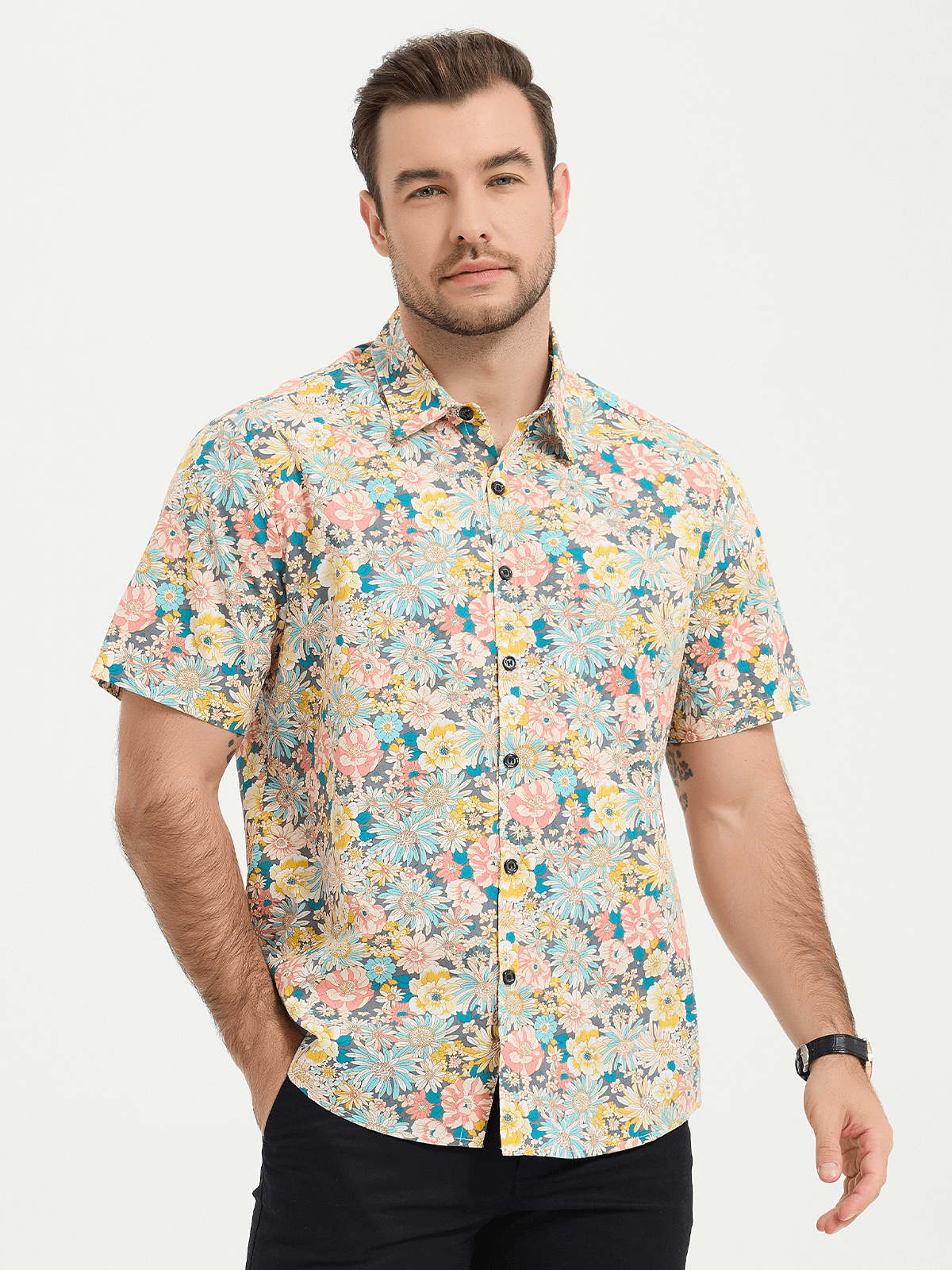 Floral Short-Sleeve Shirt