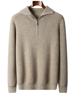 Portofino Cashmere Sweater with Half-Zip