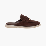 Mediterraneo Men's Suede Mules, Brown
