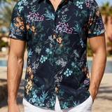 Resort Short Sleeve Botanical Print Shirt