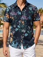 Resort Short Sleeve Botanical Print Shirt