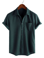 Summer Men's Cotton Short Sleeve Shirt